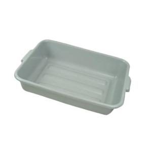 FSE PLBT005G Bus Box, 1-Compartment, 20-1/2" x 15-1/2" x 5" deep, Integrated Handles, Stackable, high-Density polyethylene, Gray, NSF