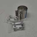 EVIL ENERGY 2.0 Inch Exhaust Clamp, Butt Joint Band Clamp Sleeve Coupler Stainless Steel for Pipes,Mufflers,Catalytic Converters 2PCs