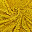 Sequin Velvet Fabric Soft Stretchy Cloth Glittering Sequins - Perfect for Dressmaking and Christmas Decor - 1 Yard of Velvet Fabric for Sewing and Crafts  2 Way Stretch (Yellow)