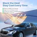 Windshield Sun Shade for Toyota RAV4 2019 2020 2021 2022 2023 2024 2025 Custom Fit Sun Shield with Mirror CutOut, Blocks Heat & UV, Foldable with Storage Pouch - Toyota RAV4 Windshield Sunshade