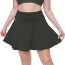 Sixstar Skorts Plus Size Women's Tennis Skirt with Pockets Lightweight Skirt for Running Golf Workout Sports (Gray, XXL)