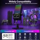 ZealSound Gaming Microphone for Xbox, PC & Mac, Noise Cancellation Streaming Mic with One Tap Mute, RGB Lighting, Monitoring, Gain Control, Condenser Mic for iPhone, Computer, Podcast, Gamer, YouTube