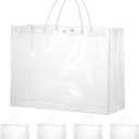 15 Pack Large Clear Gift Bags with Handle, 15.47"X6"x12" Large Plastic Bag Christmas Gift Bags Shopping Bag for Small Business Gifts Wedding Party Favors Birthday