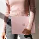 EooCoo for MacBook Neo Case 13 inch 2026 Model A3404, 100% Match Official Color, Anti-Fingerprint & Scratch & Crack, Sturdy Protective Hard Shell Cover Laptop Accessories, Blush Clear