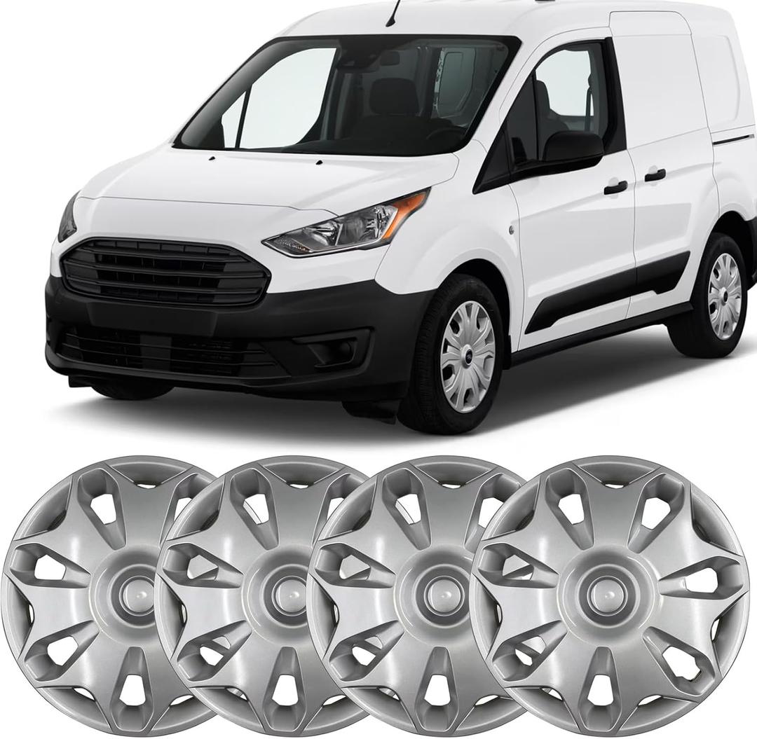 Generic DT1Z-1130-C DT1Z1130C Hubcaps Wheel Covers Compatible with 2014-2020 Ford Transit Connect 16"" Hubcaps/Wheel Covers Set,Silver (Set of 4)# DT1Z-1130-C,DT1Z1130C