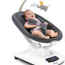 Ezebaby Baby Swing for Infants and Newborns with 5 Unique Motions, Adjustable Speed and Positions, Lullabies, Infant Swing with 5-Point Harness, Baby Swing for Newborn Babies 0-9 Months Grey