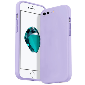 ROTON for iPhone 8 Plus Case, iPhone 7 Plus Case, Square Liquid Silicone Case, Upgraded Enhanced Camera Protection, Shockproof Anti-Scratch Case with Microfiber Lining, 5.5 inch, Lilac Purple