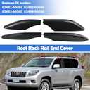 Osompar 4pcs Painted Black Roof Rack Rail Leg End Cover Compatible with Lexus GX470 2003-2009 Replaces 63491-60060 63492-60040 63493-60060 63494-60050
