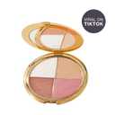 tarte glow wardrobe highlighting eye & cheek palette Highlighter, Blush, Bronze & Eyeshadow All-in-One Face & Eye Viral Makeup for Everday Radiant Blendable Glow, Vegan & Cruelty Free, full size