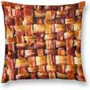 Aswuihz Bacon Funny Food Throw Pillow Covers Decorative Pillow Case Fun Decor Square Couch Cushion Cover for Home Decor Sofa Living Room Bed Car Sofa 18x18 Inch