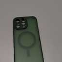 CANSHN Magnetic Compatible with iPhone 16 Pro Case, Upgraded [Full Camera Protection] [Compatible with Magsafe] [Translucent Matte] Shockproof Protective Phone Case Cover 6.3 Inch - Deep Green