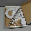 LORDEM Full Spectrum LED Grow Light, 72 LEDs, 4 Brightness Settings, Auto On/Off Timer, Height Adjustable, Ideal for Indoor Plants (1 Pack, White-6.3in)