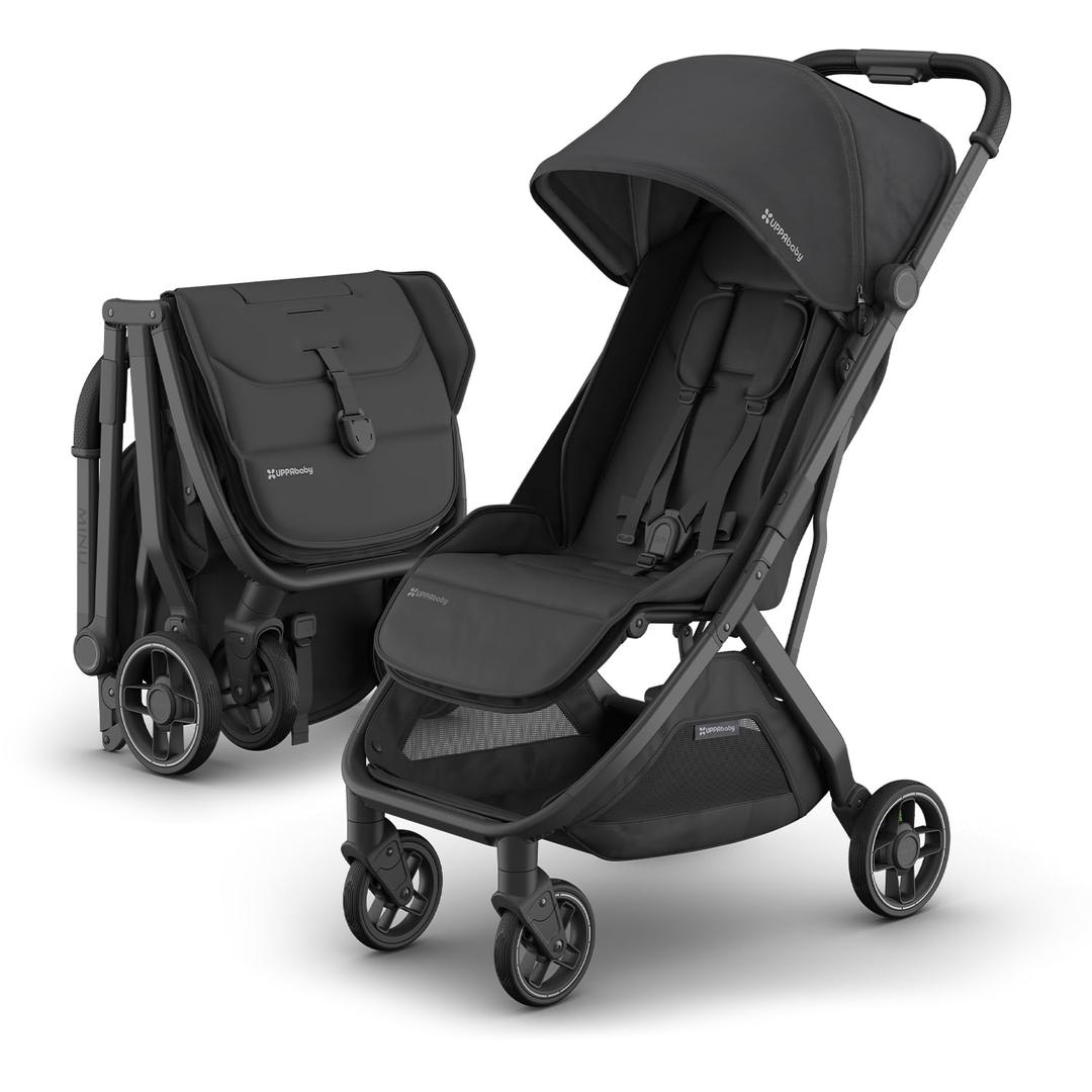 UPPAbaby Minu V3 Travel Stroller | Lightweight + Compact Design | One-Hand Fold + Unfold | from Birth + Overhead Compatible | Jake (Charcoal/Carbon Frame/Black Leather) UPPAbaby Minu V3 Travel Stroller | Lightweight + Compact Design | One-Hand Fold + Unfold | from Birth + Overhead Compatible | Jake (Charcoal/Carbon Frame/Black Leather)