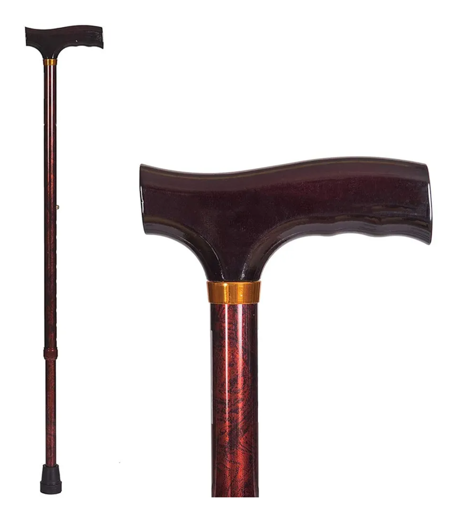 DMI Lightweight Aluminum Adjustable Walking Cane with Derby-Top Handle for Men and Women