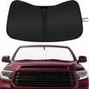 Car Windshield Sun Shade Compatible with 2007-2021 Toyota Tundra Accessories Foldable Front Window Sunshade Custom for Tundra Limited SR5 Platinum TRD Pro Pickup Windshield Cover Sun Visor