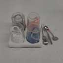 4 Pack Overnight Oats Containers with Lids and Spoons - DRKIO 16 Oz Glass Mason Jars for Overnight Oats Leak Proof Oatmeal Container Great for Cereal Fruit Vegetable Milk Salad Yogurt Meal Prep