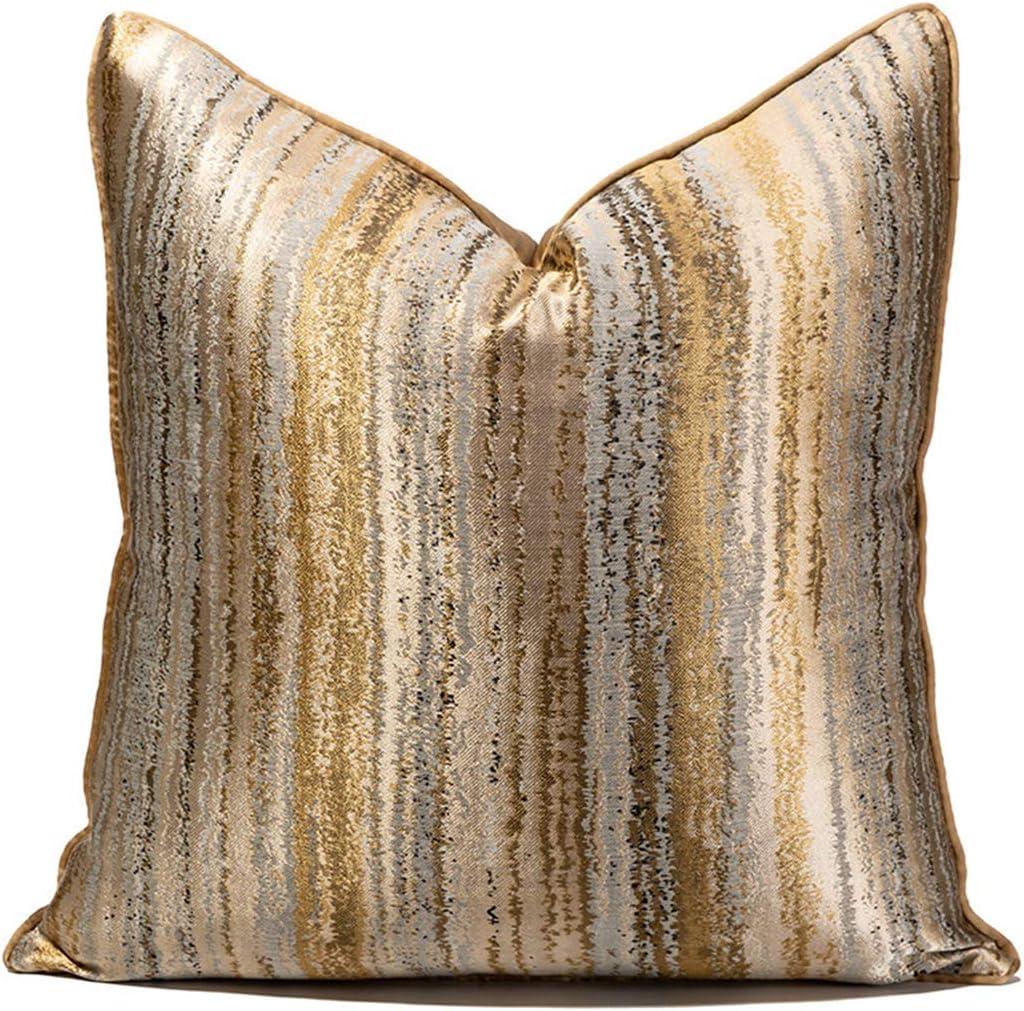 vctops Decorative Luxurious Throw Pillow Covers Square Cushion Cases Pillowcase for Bed Sofa Couch Chair Car Home Decor (Gold, 20"x20")