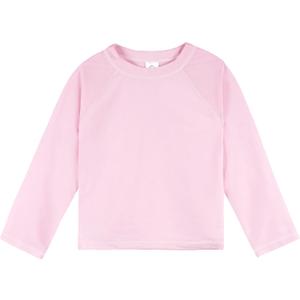 Gerber Unisex Baby Toddler UPF 50+ Long Sleeve Rashguard Swim Shirt, Light Pink, 2T