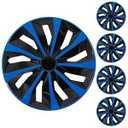 YOLOCKEY 15 inch Blue Wheel Rim Cover Hubcaps Replacement R15 Hub Caps Snap On Universal Wheel Rim Cover ABS Exterior Accessories for Car Trunk SUV Set of 4
