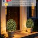 Fake Bushes Boxwood Balls,27‘’ Faux Boxwood Topiary Outdoor Set of 2
