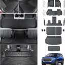 Floor Mats & Cargo Liner & 3rd Row Backrest Mat for 2024 2025 GMC Acadia 7 Seats, Door Sill Protectors, All Weather TPE Mats Set Including Floor Liners Trunk Mat Accessories