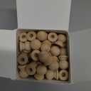 Pinkunn 80 Pcs Wood Finials Dowel Rods Caps 3/4 Inch Tall with 1/4 Inch Hole Unfinished Wood Drawer Knobs Pulls Handles Small Classic Ball Wooden Rods Caps for Crafts, DIY, Cabinet, Furniture, Drawer
