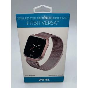 STAINLESS STEEL MESH BAND FOR USE WITH FITBIT VERSA ROSE GOLD