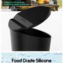 BMZX Car Trash Can with Lid Small Cup Holder Door Pocket Garbage Can Bin Trash Container Fits Auto Home Office, Black 1 Pack