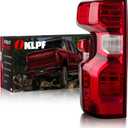 OKLPF Rear Brake Tail Lights Compatible With 2019 2020 2021 2022 2023 2024 Chevy Silverado 1500 2500HD 3500HD,Replacement Red Taillight Assembly,Included Bulbs and Harness,Left Driver Side