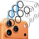 Dengduoduo 3 Pack Camera Lens Protector for iPhone 17 Pro, Tempered Glass, Ultra HD, 9H Hardness, Anti-Scratch, Case Friendly, Easy to Install [No Affect on Night Shots]