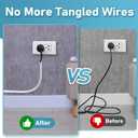 78" Cord Hider Wall, Self Adhesive Silicone Cord Covers for Wires On Wall, Cord Hider for Wall Mount TV, Flexible Cable Cover Raceway Kit for 1 Wire, White (0.59" W x 0.39" H)