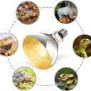 REPTI ZOO 125W Reptile Heat Lamp - Full Spectrum UVA UVB Sun Lamp - Self-Ballasted Vapor Basking Spot Lamp/Bulb/Light for Reptiles and Amphibians