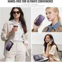 Defencase for iPhone 17 Magnetic Wallet Case Compatible with Magsafe with RFID Blocking Zipper Pocket & Card Holder for Women Men PU Leather Strap Detachable Case for iPhone 17 (6.3 inch), Purple