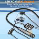 Neckband Bluetooth Headphone with LED Power, Neckband Headphones 100 Hours Playtime, in-Ear Bluetooth Headphone with Microphone for Running and Exercising in The Gym (Y10)