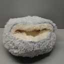 Calming Cat Beds, Fluffy Plush Round Cat Cave Washable, Cozy Warming Anti-Slip Small Dog Bed for Puppy and Kitten, Soft Anti Anxiety Pet Nest (2020 inch, Grey)