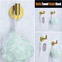 2 Pack Bath Towel Hook, Gold Robe Hook Stainless Steel Bathroom Clothes Coat Hook Wall Mounted Door Hanger Brushed Gold,96018-8BG. (2.75 Inch)