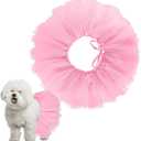 Dog Tutu Tulle Tutu for Dogs Small Large Medium Puppy Dress Ballerina Costume Skirt for Holiday Puppy Cats Bunny Pet Outfit Birthday Wedding Party Photo Prop Supplies(Pink)