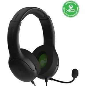 PDP Gaming AIRLITE Xbox Headset with Noise-Cancelling Microphone, Licensed Microsoft Series X|S, Xbox One Accessories, PC/Windows 10/11, Lightweight Wired Power Stereo headphones - Black