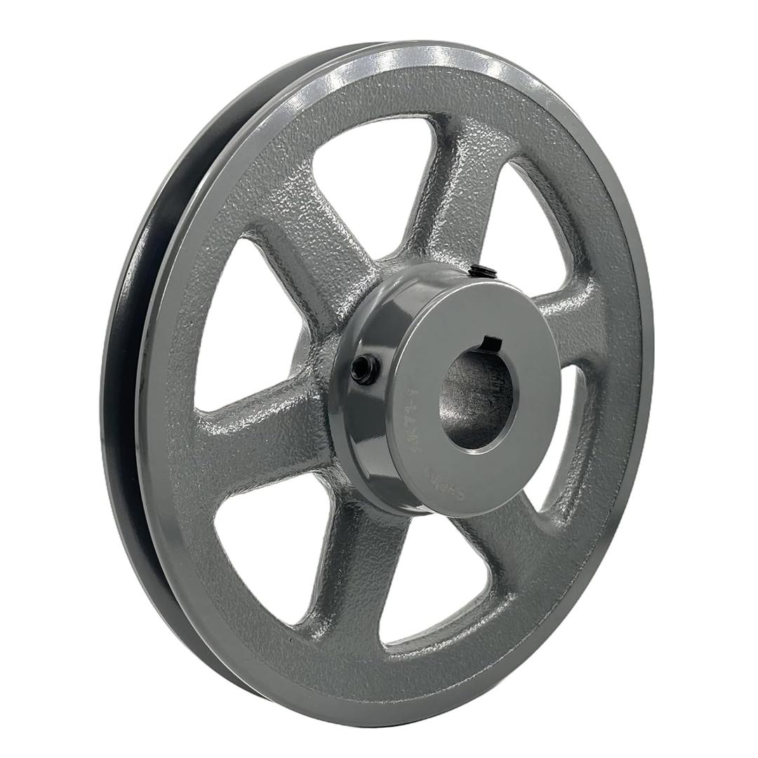 AK71-1 V Belt Pulley 1 inch Bore 6.95" OD,Motor Pulley Cast Iron for A AX 3L 4L V-Belts,AK711 Pulley