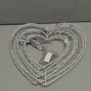 ILLUMINEW 2 Pack Valentine's Day Heart Window Lights, 8 Lighting Modes, 12 Inch LED Hanging Iron Frame Decor for Wedding Holiday Indoor Outdoor Party (2PCS-Red&Pink&White)