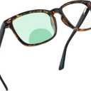 YEIN Bifocal Reading Glasses with Blue Light Blocking Lenses, Bifocal Reader for Women and Men, Vintage Square frame with Spring Hinge (+0.50/+2.75 magnification)