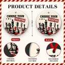 3 x Chess Lover Christmas Ornament  Choose Weapon Decoration, Game Style Ornament for Son, Boys - Xmas Tree Decorations, Kid Room Decor, Ideas Chess Players, Teacher, Coach