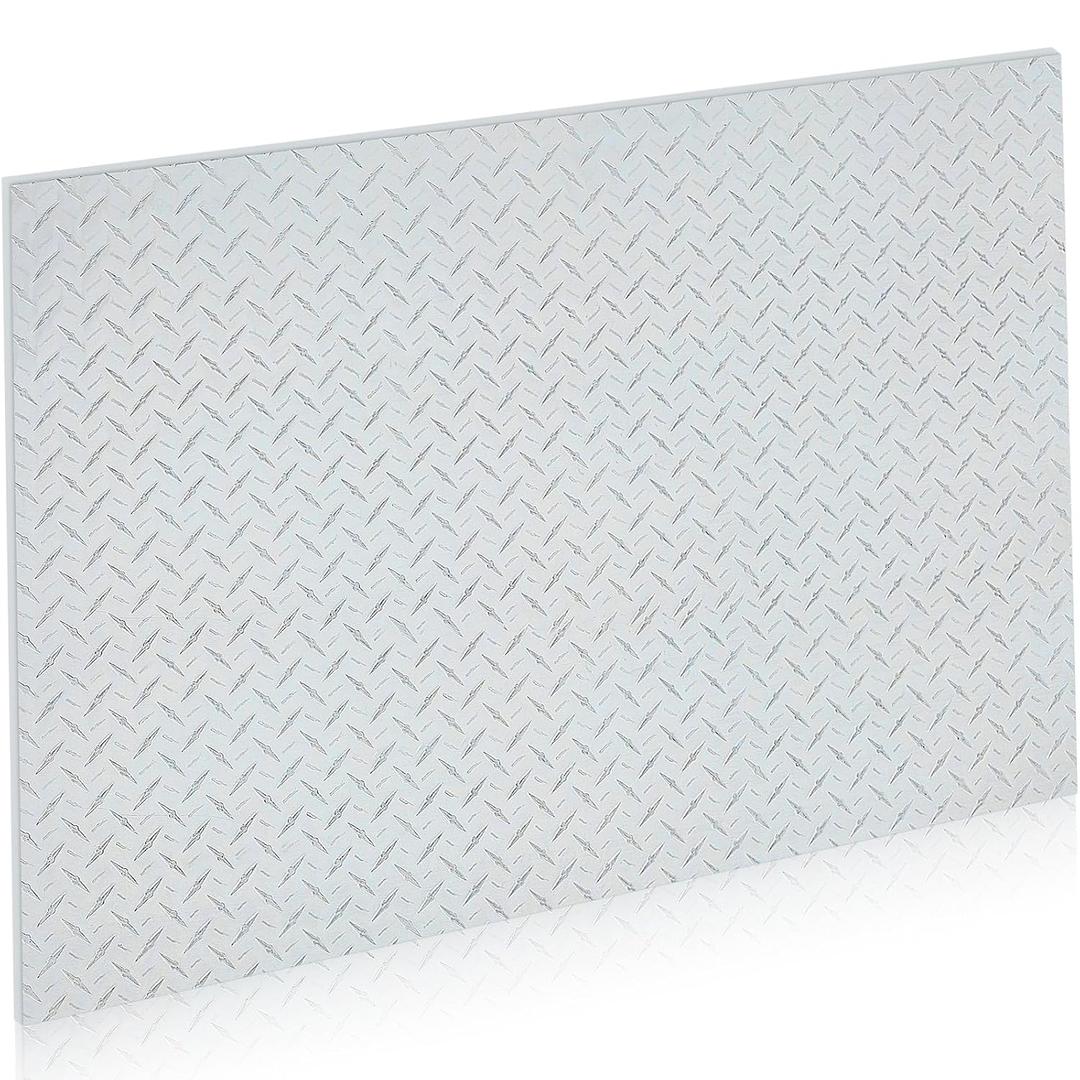 Tandefio 1 Pcs 36 x 24 x 0.063 Inches Aluminum Diamond Plate Sheet Metal Aluminum Sheet Flat Metal Sheets Tread Diamond Plate Panel for Cutting Processing