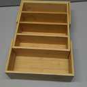 Retro Shaw Large Expandable Kitchen Lids Organizer for Cabinet, Covers, Pantry, Drawer & Countertop Storage, with 3 Adjustable Dividers, Hand-made Bamboo Food Container