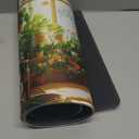 Cute Frogs Green Mouse Pad Abstract Green Mouse Pad 31.5x11.8 Inch Frog Texture Non-Slip Rubber Base Large Mousepad Stitched Edges Keyboard Mouse Mat Desk Pad for Office and Home