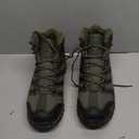 NORTIV 8 Men's Ankle High Waterproof Hiking Boots Outdoor Lightweight Shoes Trekking Trails Armadillo (12 Wide, Army/Green/Black/Orange)