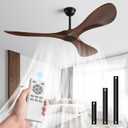 60 in Ceiling Fan of 7400+CFM High Airflow with Mute Remote Control,Ceiling Fan no light for Indoor/Outdoor Patios.6 Speed Noiseless Reversible DC Motor,Easy to Install with Timer for Living Room