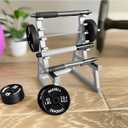 Squat Rack Pen Holder, Funny Barbell Pen Holder, Mini Modern Desktop Barbell Rack Pencil Organizer Ornament for Home Office(COLOR:gray+black)