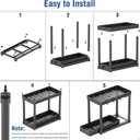 2 Pack Pull-Out Storage Organizers, Under Sink Organizer and Storage for Bathroom & Kitchen,Multi-Purpose Under Cabinet Organizers and storage Black