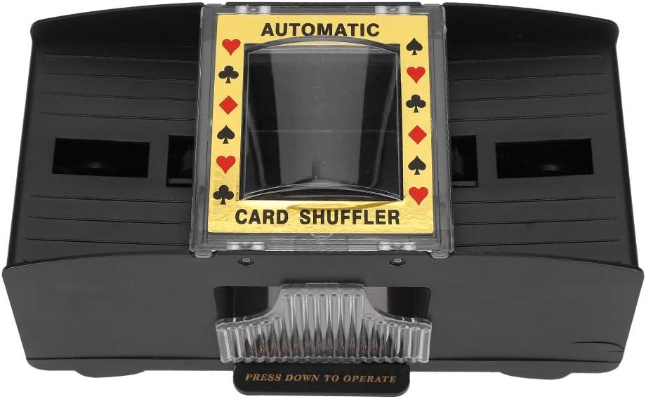 LIZEALUCKY Automatic Card Shuffler, Card Shuffler (2-Deck) for Blackjack, Adult Elderly Electric Automatic 2-Deck Labor-Saving Card Shuffler Tool Accessory for Casino,Club Gaming and Home Party